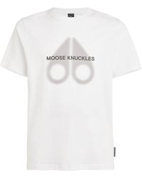 Moose Knuckles - Cotton Airbrushed-logo T-shirt - Lyst
