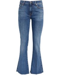 7 For All Mankind - Studded Tailorless Bootcut Jeans - Lyst