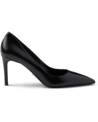 Prada - Patent Saffiano Leather Pumps 85 - Lyst