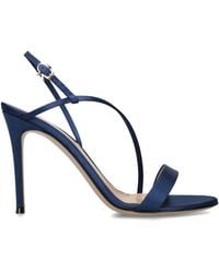 Gianvito Rossi - Satin Manhattan Heeled Sandals 95 - Lyst