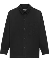 Saint Laurent - Cotton-Linen Cassandre Overshirt - Lyst