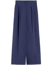 Weekend by Maxmara - Grain De Poudre Pleated Trousers - Lyst