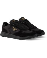 Prada - Re-Nylon And Suede Prax 2.0 Low-Top Sneakers - Lyst