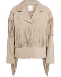 Sandro - Suede Fringed Jacket - Lyst