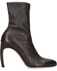 Victoria Beckham - Leather Harlow Heeled Boots 100 - Lyst