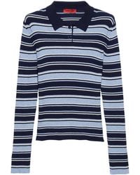 MAX&Co. - Rib-Knit Stripe Polo Sweater - Lyst