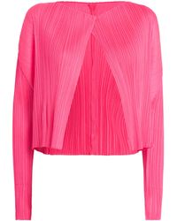 Pleats Please Issey Miyake - Monthly Colors March Midi Dress And Cardigan - Lyst
