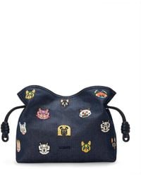 Loewe - X Louis Wain Medium Denim Flamenco Purse - Lyst