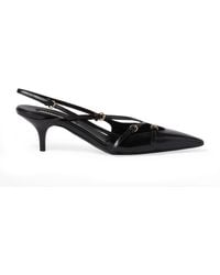 Miu Miu - Brushed Leather Slingback Pumps 55 - Lyst