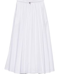 Prada - Reversible Cotton Jersey And Re-Nylon Circle Skirt - Lyst