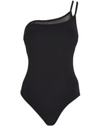 Gottex - Mesh Underlay One-shoulder Swimsuit - Lyst