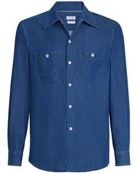 Brunello Cucinelli - Denim Easy-Fit Shirt - Lyst