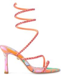 Kurt Geiger - Satin Spiral Sandals - Lyst