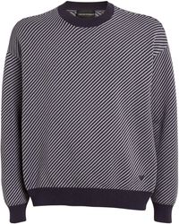 Emporio Armani - Two-tone Striped Sweater - Lyst