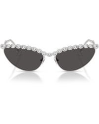 Swarovski - Metal Cat Eye 0Sk7030 Sunglasses - Lyst