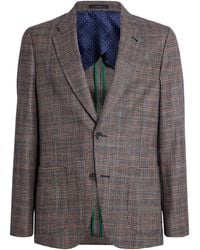 Paul Smith - Wool-Silk-Cashmere Check Blazer - Lyst