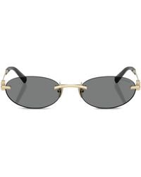 Tiffany & Co. - Metal Tf3119D Oval Sunglasses - Lyst