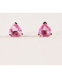 SHAY - Rose, Diamond And Sapphire Teardrop Halo Stud Earrings - Lyst