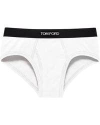 Tom Ford - Stretch-Cotton Logo Briefs - Lyst