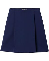 Miu Miu - Jersey Pleated Mini Skirt - Lyst