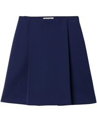 Miu Miu - Jersey Pleated Mini Skirt - Lyst