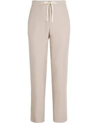 Vince - Linen Drawstring Straight Trousers - Lyst