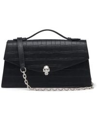 McQueen - Leather Skull Top-Handle Bag - Lyst
