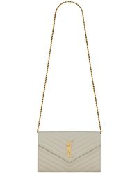 Saint Laurent - Monogram Matelassé Envelope Wallet Bag - Lyst