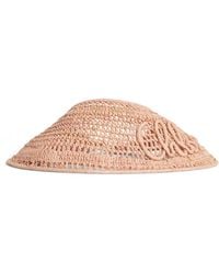 Chloé - Raffia Logo Visor - Lyst