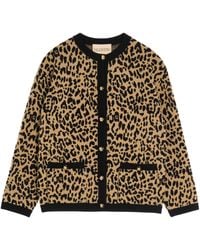 Valentino - Jacquard Wool Knit Jacket With Animal Pattern - Lyst