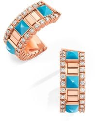 Marli New York - Mini, Diamond And Life Hoop Earrings - Lyst