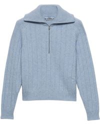 Prada - Re-Cashmere Quarter-Zip Sweater - Lyst