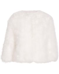 Yves Salomon - Feather Cropped Jacket - Lyst