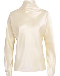 Almada Label - Satin High-Neck Maddy Blouse - Lyst