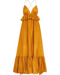 Zimmermann - Silk Ruffle Rhiannon Maxi Dress - Lyst