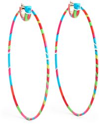 Emilio Pucci - Pucci Large Iride Print Hoop Earrings - Lyst