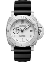 Panerai - Stainless Steel And Rubber Submersible Watch 42mm - Lyst