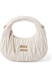 Miu Miu - Mini Nappa Leather Wander Top-Handle Bag - Lyst