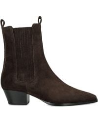 Aeyde - Suede Agata Ankle Boots 40 - Lyst