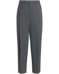 Brunello Cucinelli - Virgin Wool-Cotton-Silk Pleated Trousers - Lyst