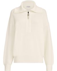 Brunello Cucinelli - Cotton Half-Zip Sweater - Lyst