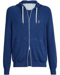 Brunello Cucinelli - Cotton Knitted Hoodie - Lyst