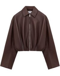 Loewe - Lambskin Draped Jacket - Lyst