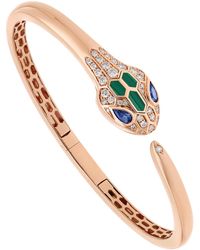 BVLGARI - And Precious Stone Serpenti Bangle - Lyst