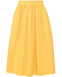 Weekend by Maxmara - Stretch-Cotton Midi Skirt - Lyst