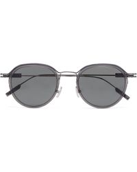 Zegna - Acetate Round Sunglasses - Lyst