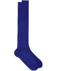 dunhill - Cashmere-Mulberry Silk Ribbed Socks - Lyst