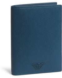 Emporio Armani - Saffiano Leather Passport Holder - Lyst