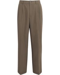 FRAME - Wool-Blend Pleated Tailored Trousers - Lyst