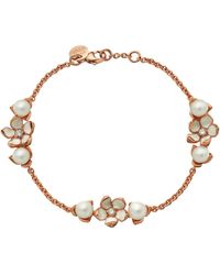Shaun Leane - Gold Vermeil, Diamond And Pearl Cherry Blossom 3 Flower Bracelet - Lyst